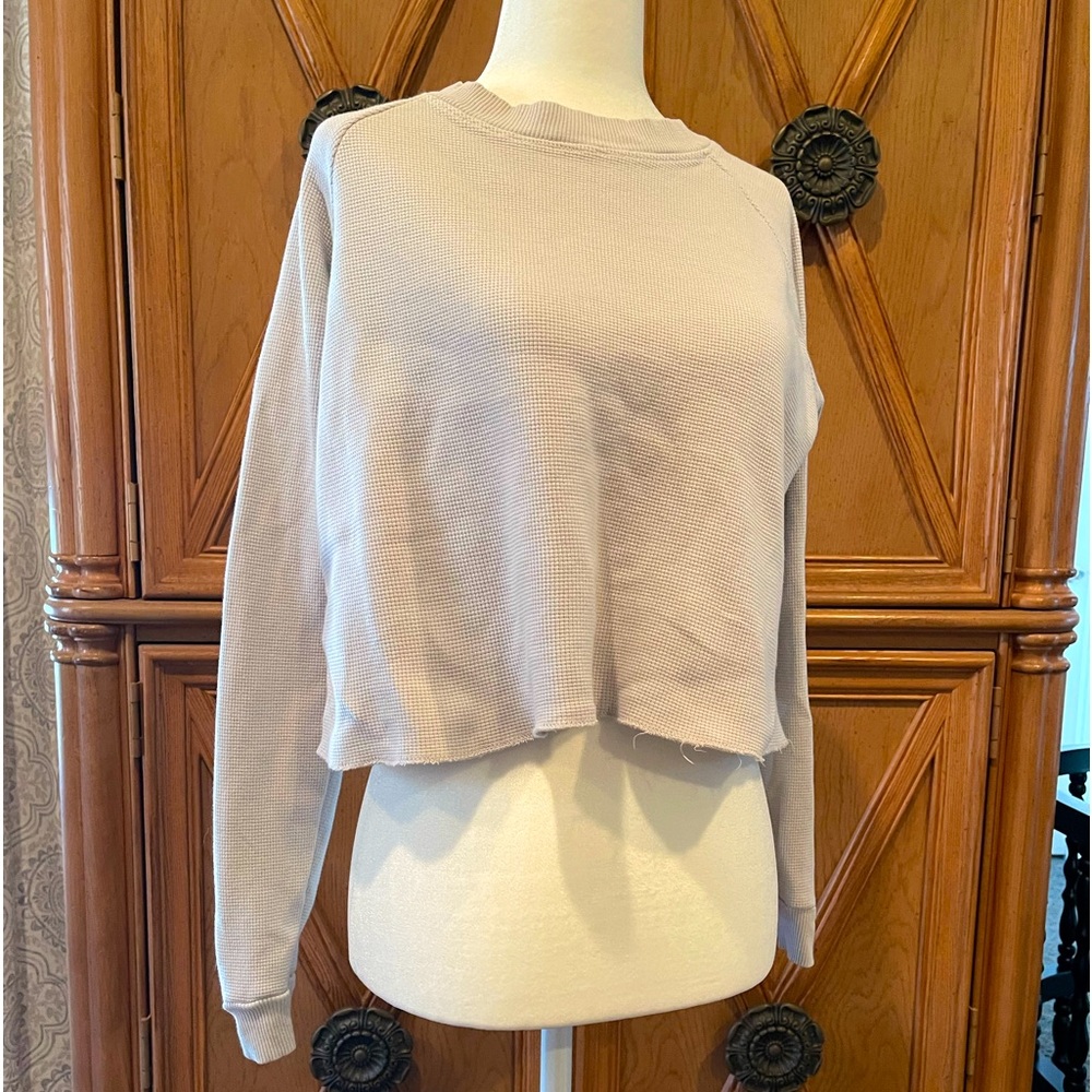 John Galt Textured long Crop Top